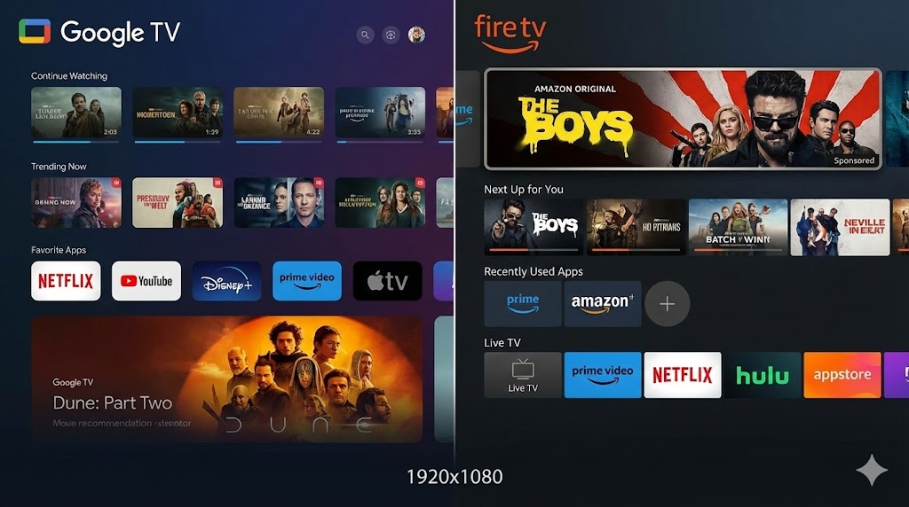 Android TV OS vs Fire TV OS. Firestick 4K vs Thomson 270